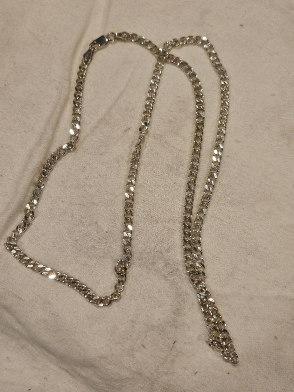 Heavy 16.9g HAN Italian Sterling 24" Curb Cuban Link Chain